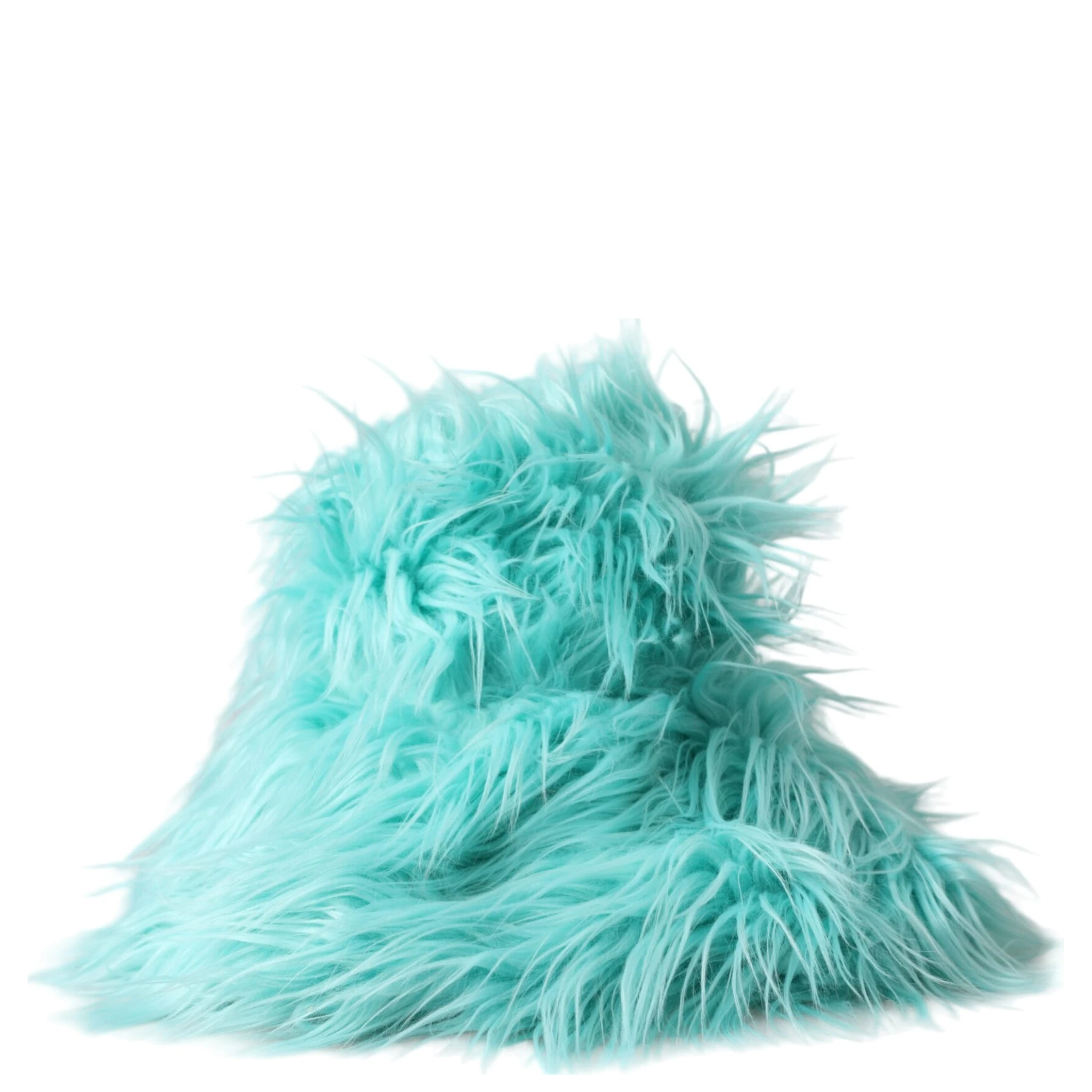 Mint Green Acrylic Fur Womens Bucket Hat