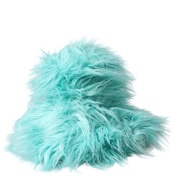 Mint Green Acrylic Fur Womens Bucket Hat