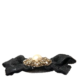Black Sequin Pearl Handmade Brooch Hair Pin