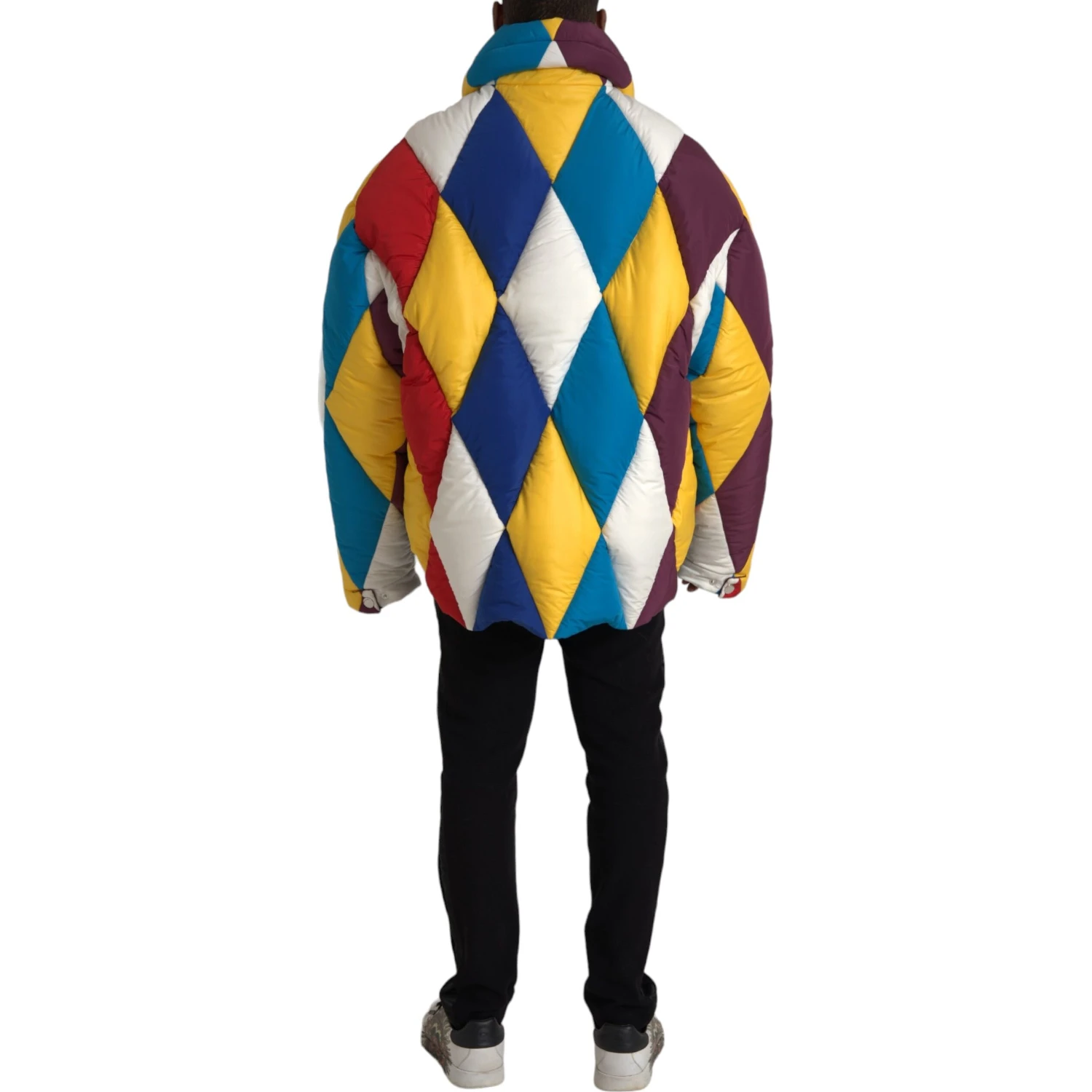 Multicolor Windbreaker Puffer Jacket Men