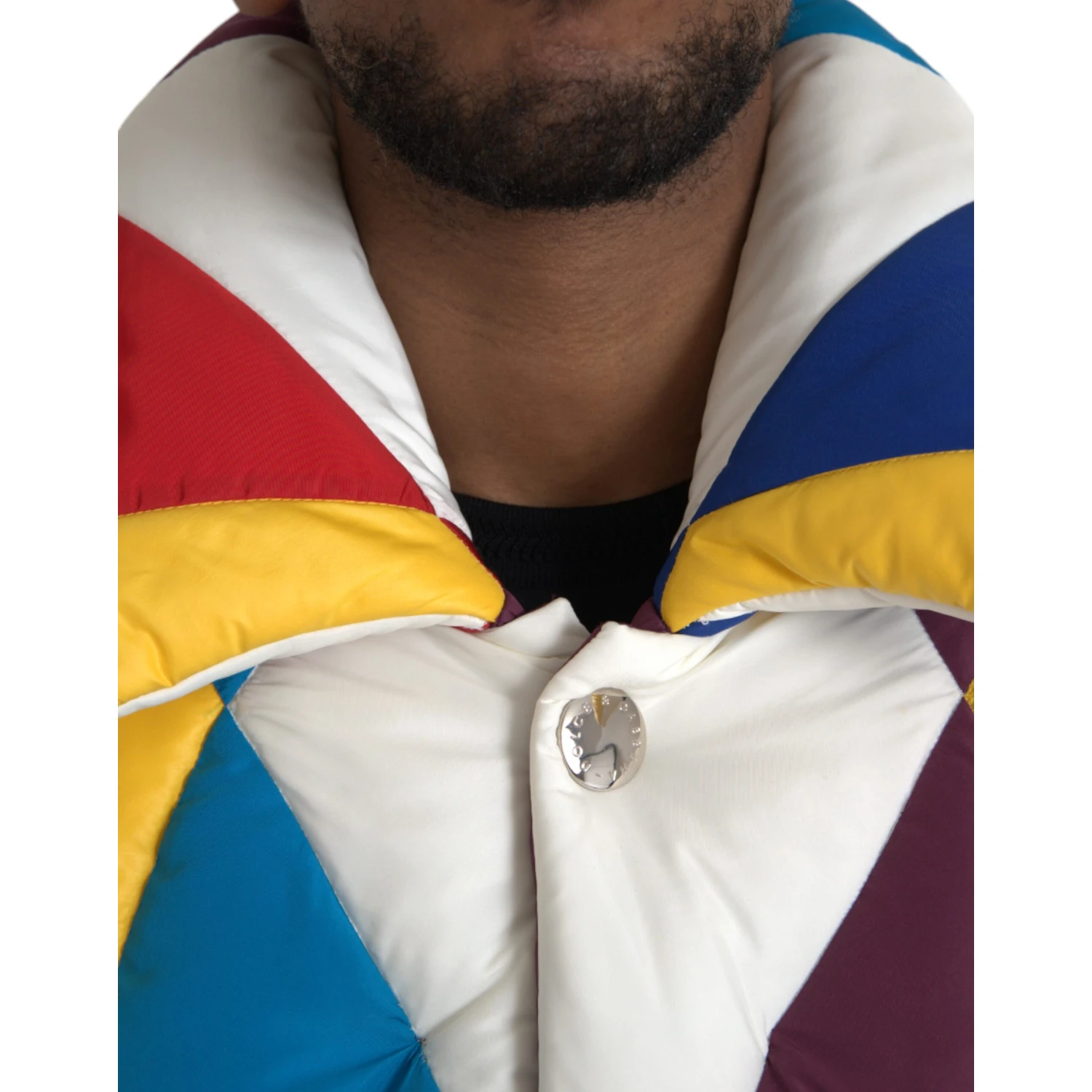 Multicolor Windbreaker Puffer Jacket Men