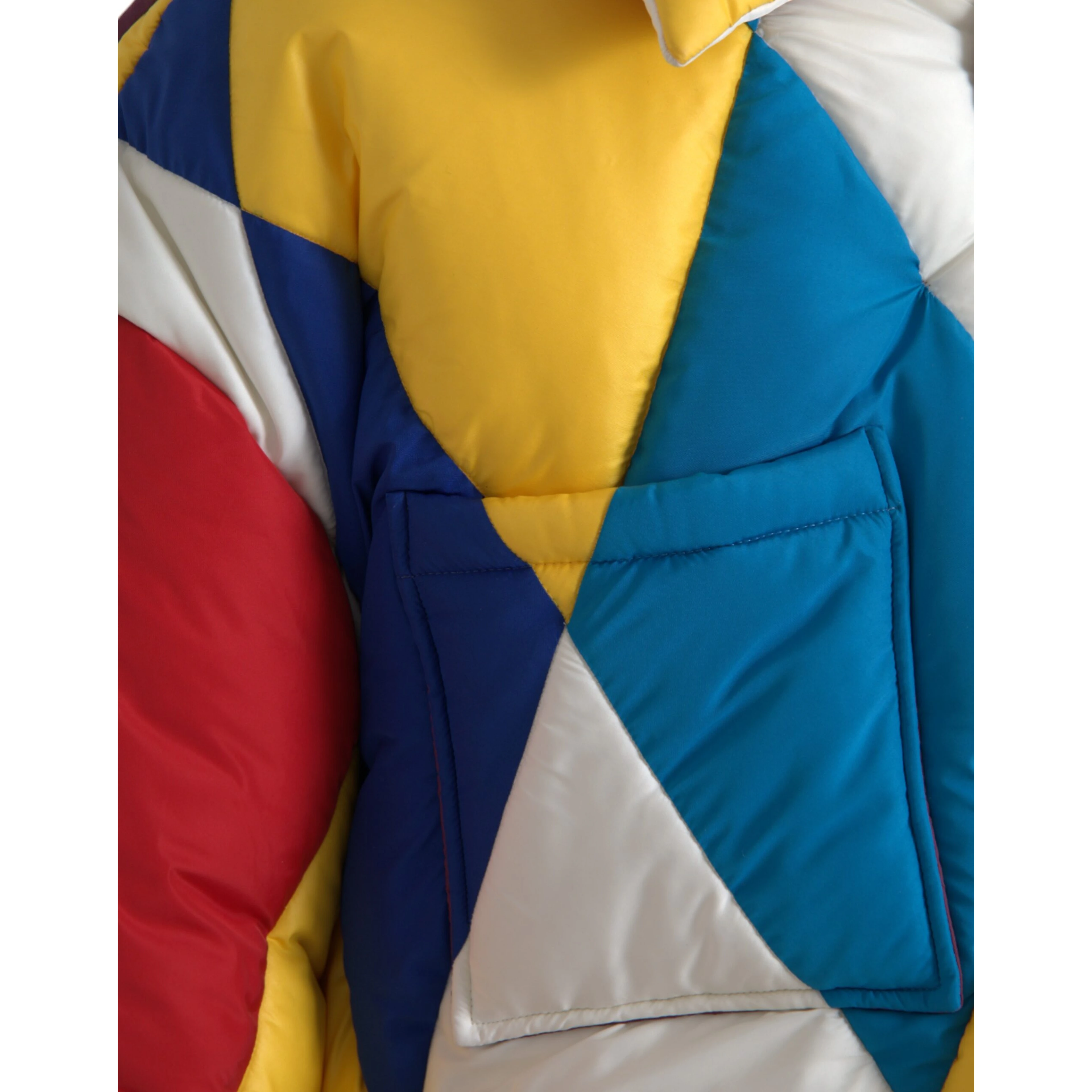 Multicolor Windbreaker Puffer Jacket Men