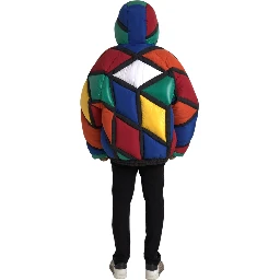 Multicolor Quilted Hooded Puffer Jacket