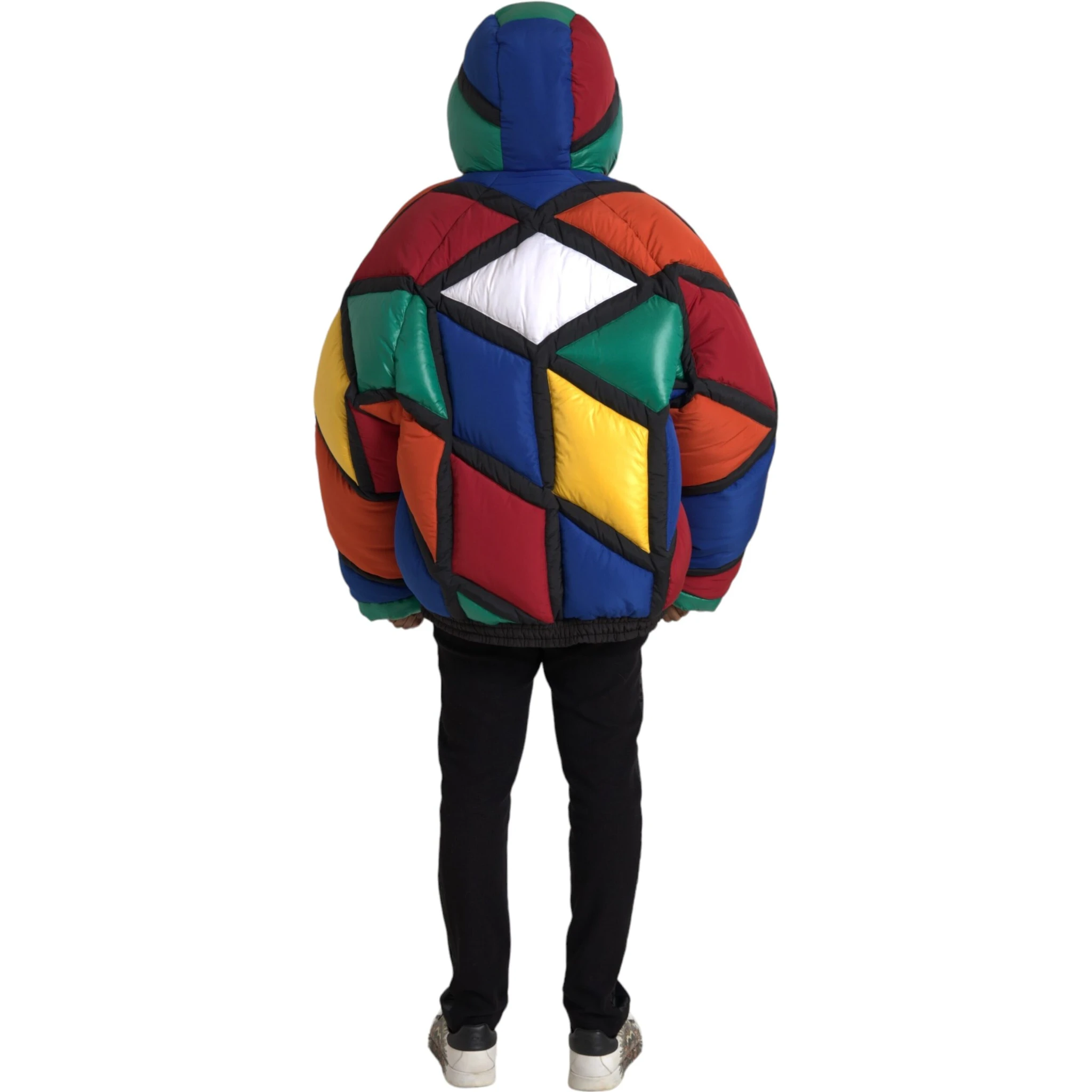 Multicolor Quilted Hooded Puffer Jacket