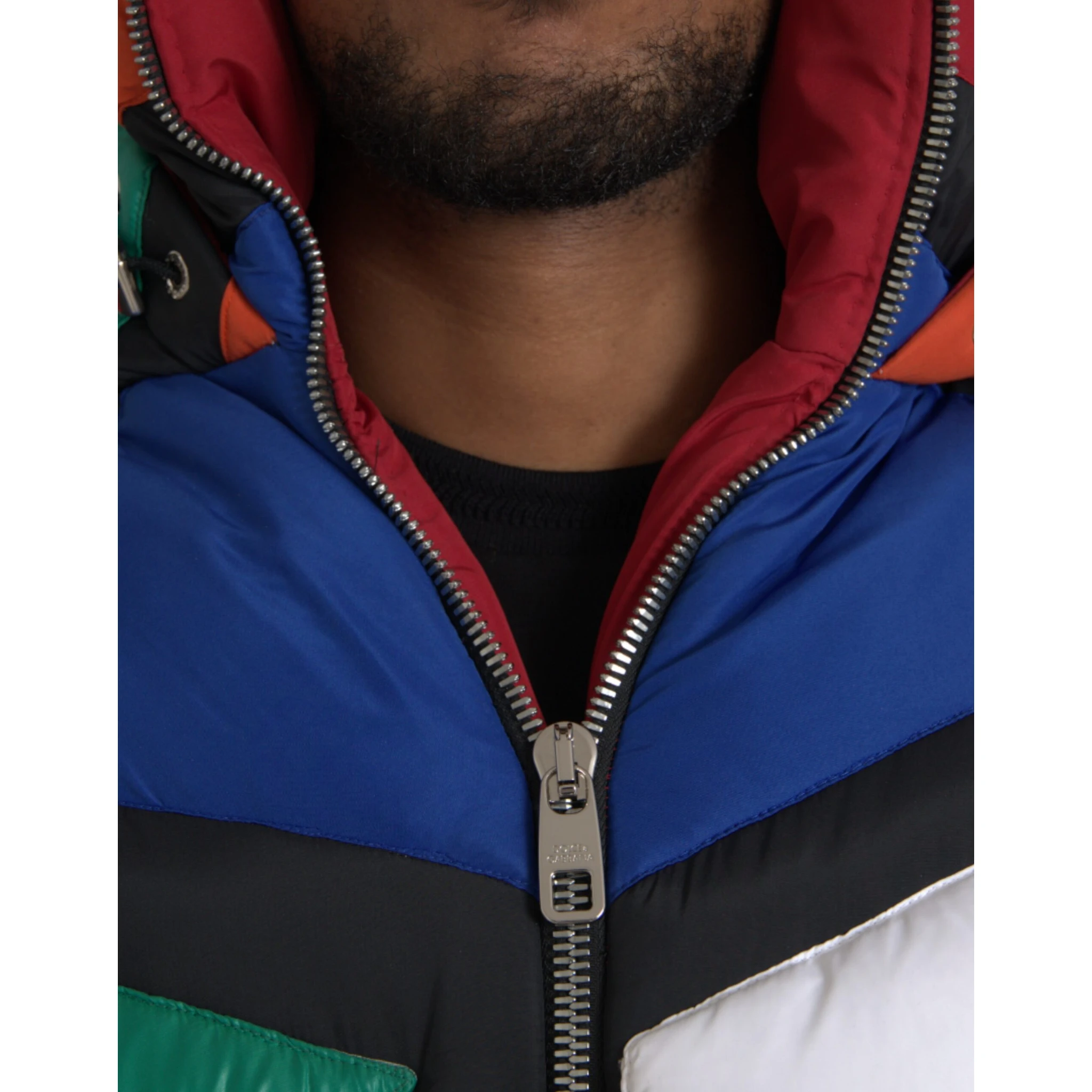 Multicolor Quilted Hooded Puffer Jacket