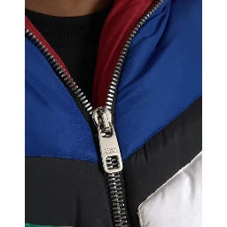 Multicolor Quilted Hooded Puffer Jacket