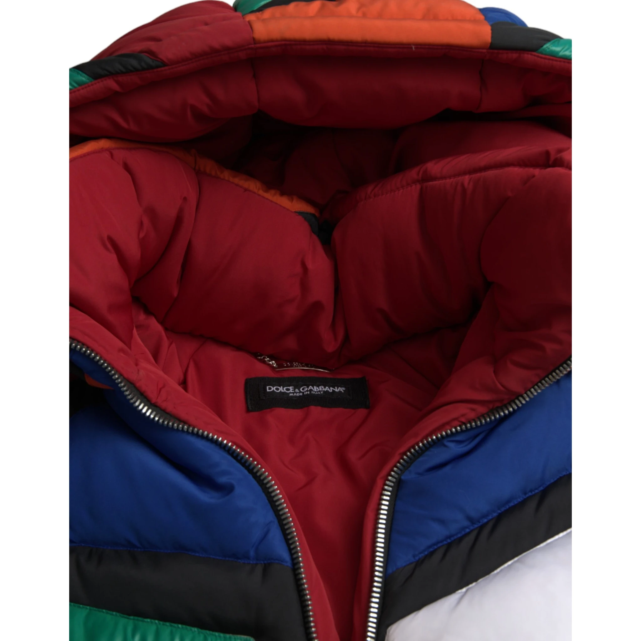 Multicolor Quilted Hooded Puffer Jacket