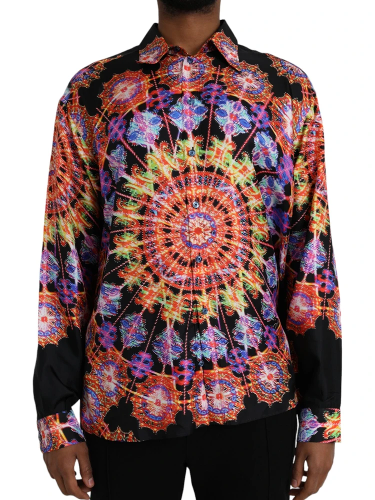 Multicolor Luminarie Silk Men Casual Shirt