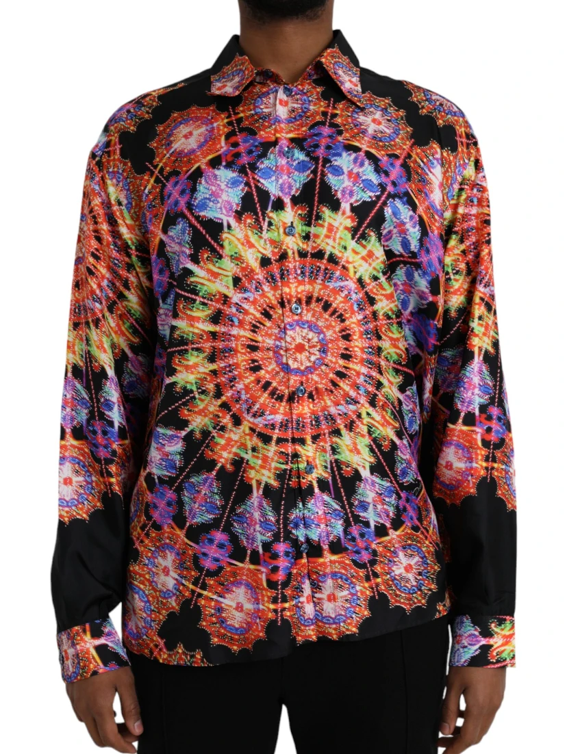 Multicolor Luminarie Silk Men Casual Shirt