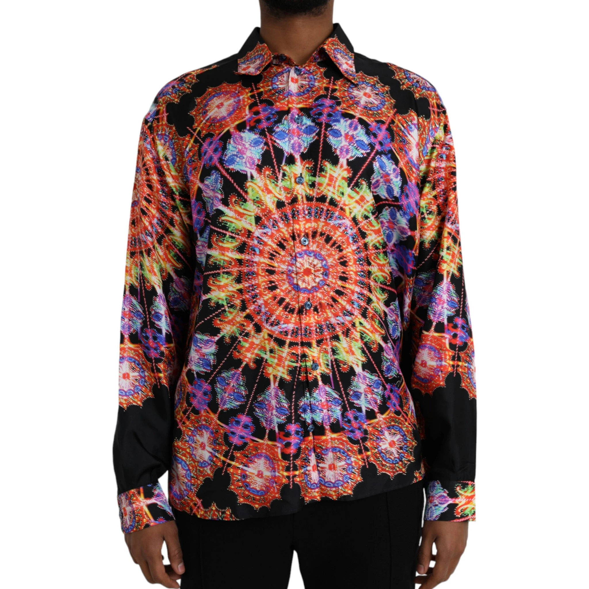 Multicolor Luminarie Silk Men Casual Shirt