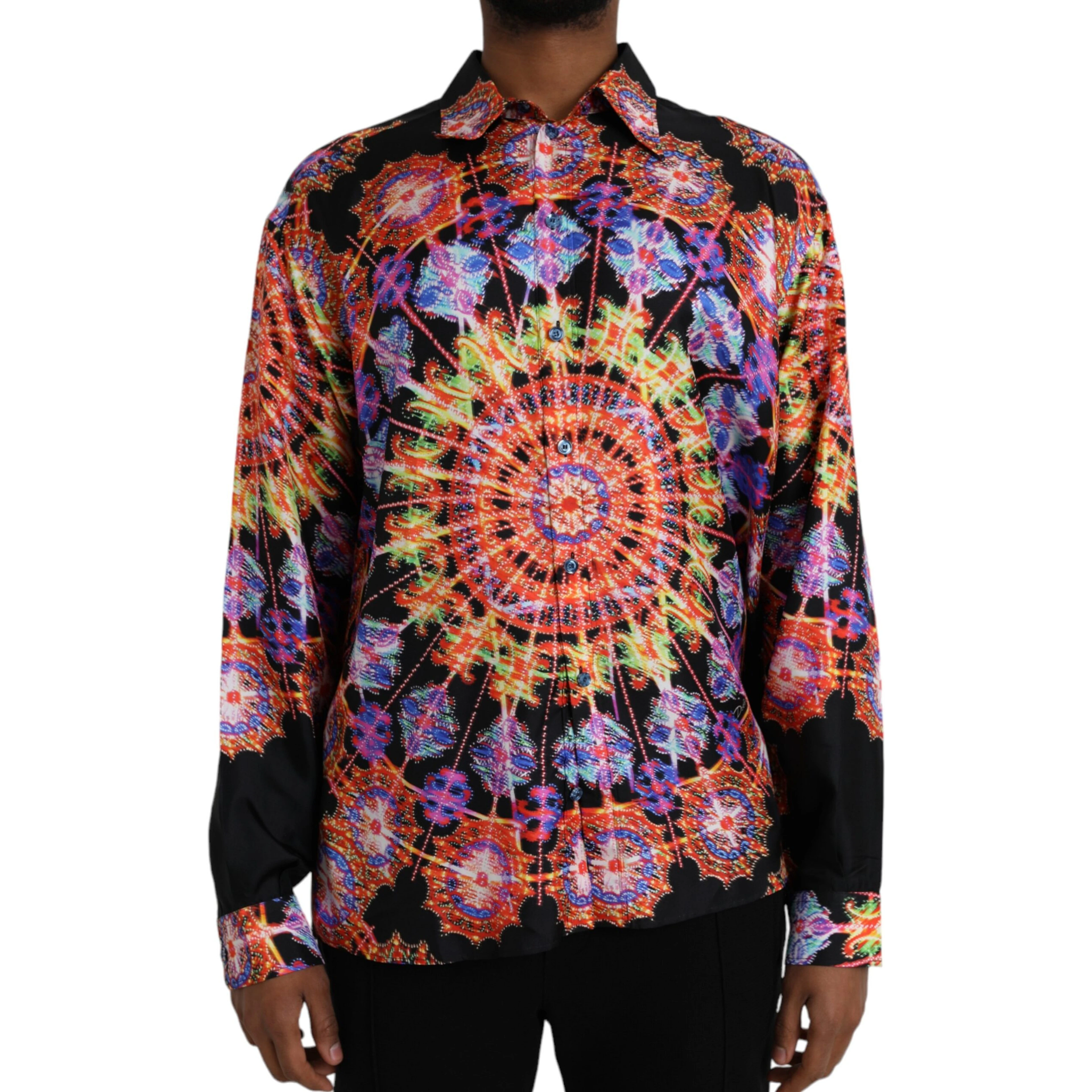Multicolor Luminarie Silk Men Casual Shirt