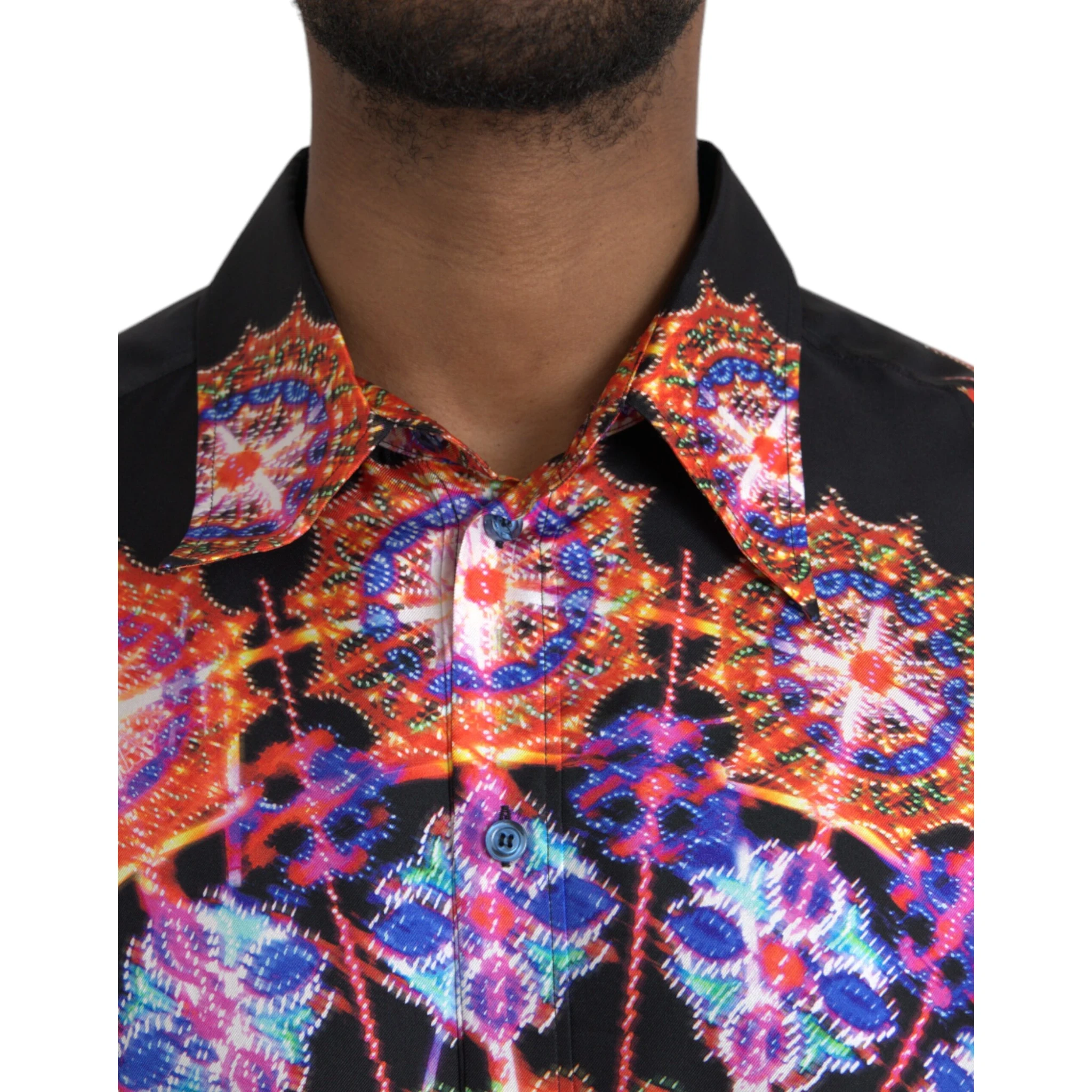 Multicolor Luminarie Silk Men Casual Shirt
