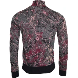Multicolor Graphic Turtle Neck Men Sweater
