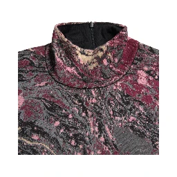 Multicolor Graphic Turtle Neck Men Sweater