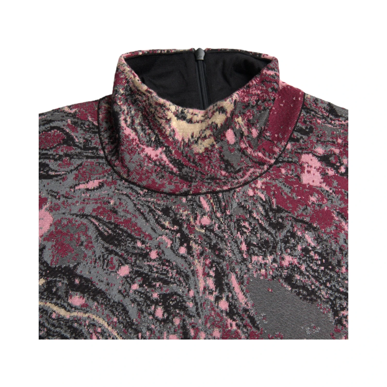Multicolor Graphic Turtle Neck Men Sweater