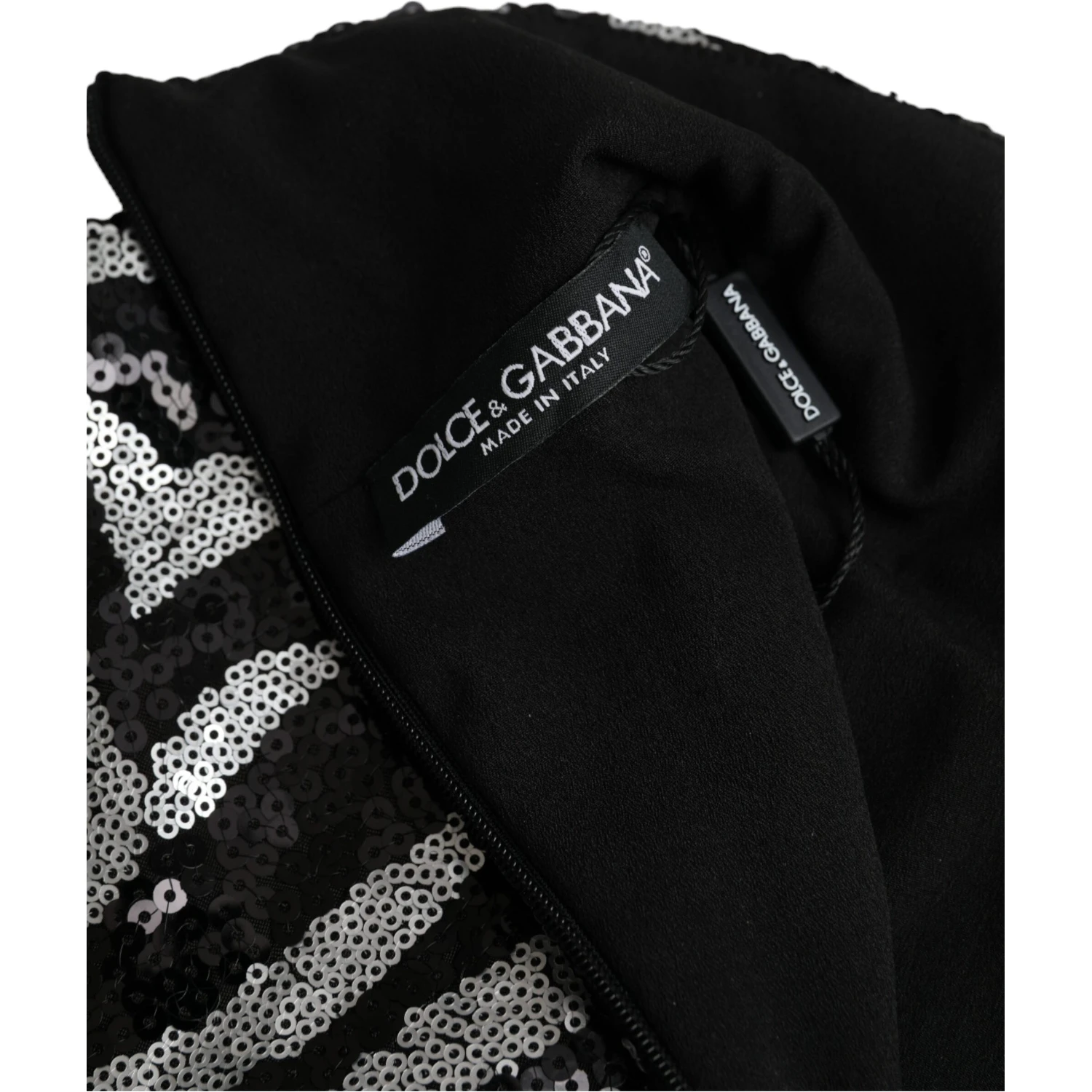 Black Silver Sequined Polyester Sweater