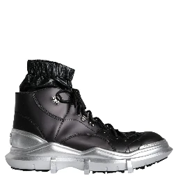 Black Nylon Galileo High Top Sneakers Shoes
