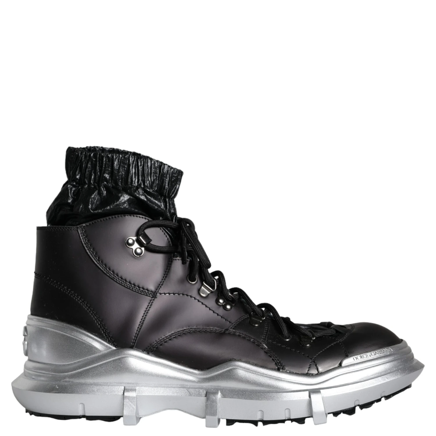 Black Nylon Galileo High Top Sneakers Shoes