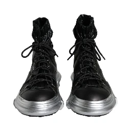 Black Nylon Galileo High Top Sneakers Shoes