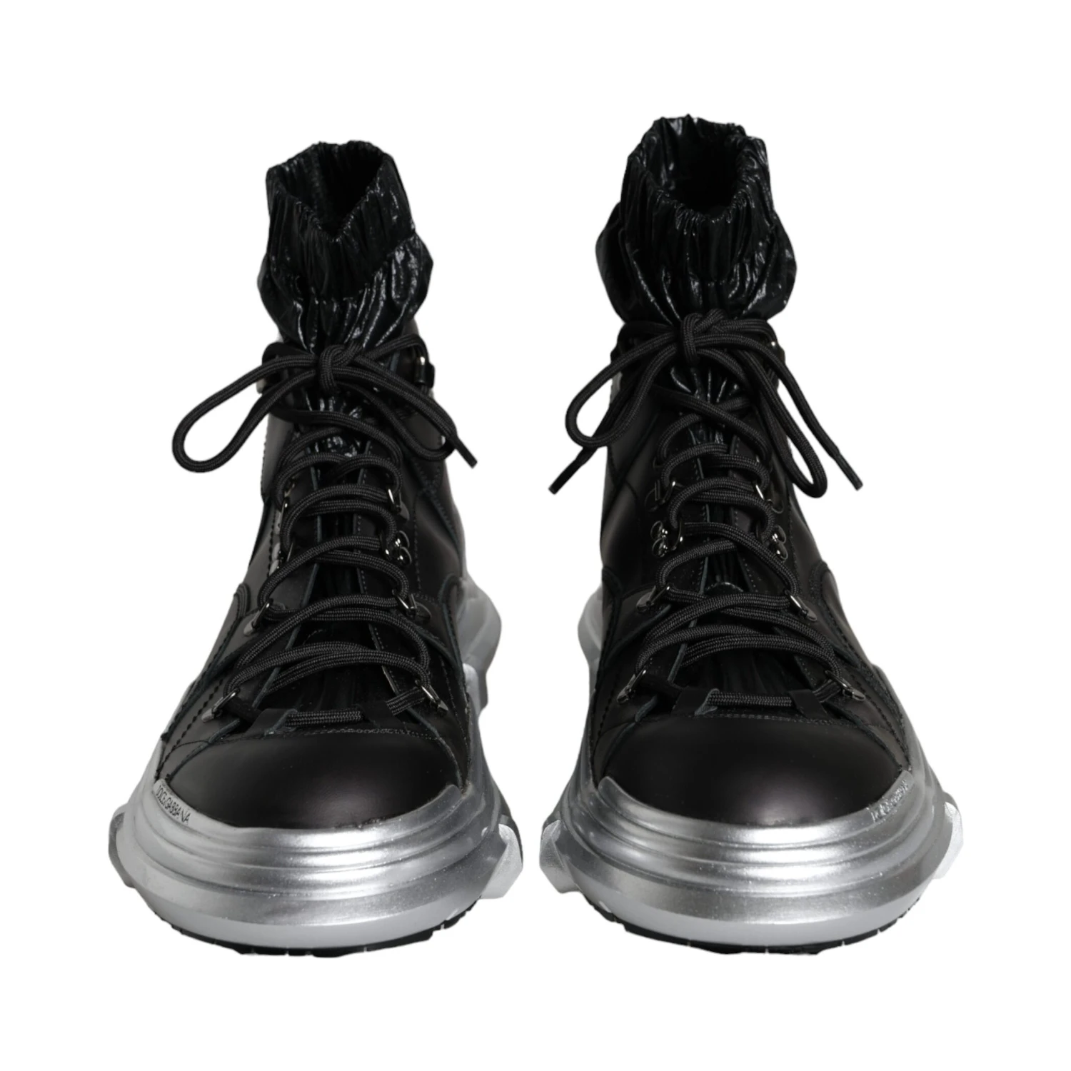 Black Nylon Galileo High Top Sneakers Shoes