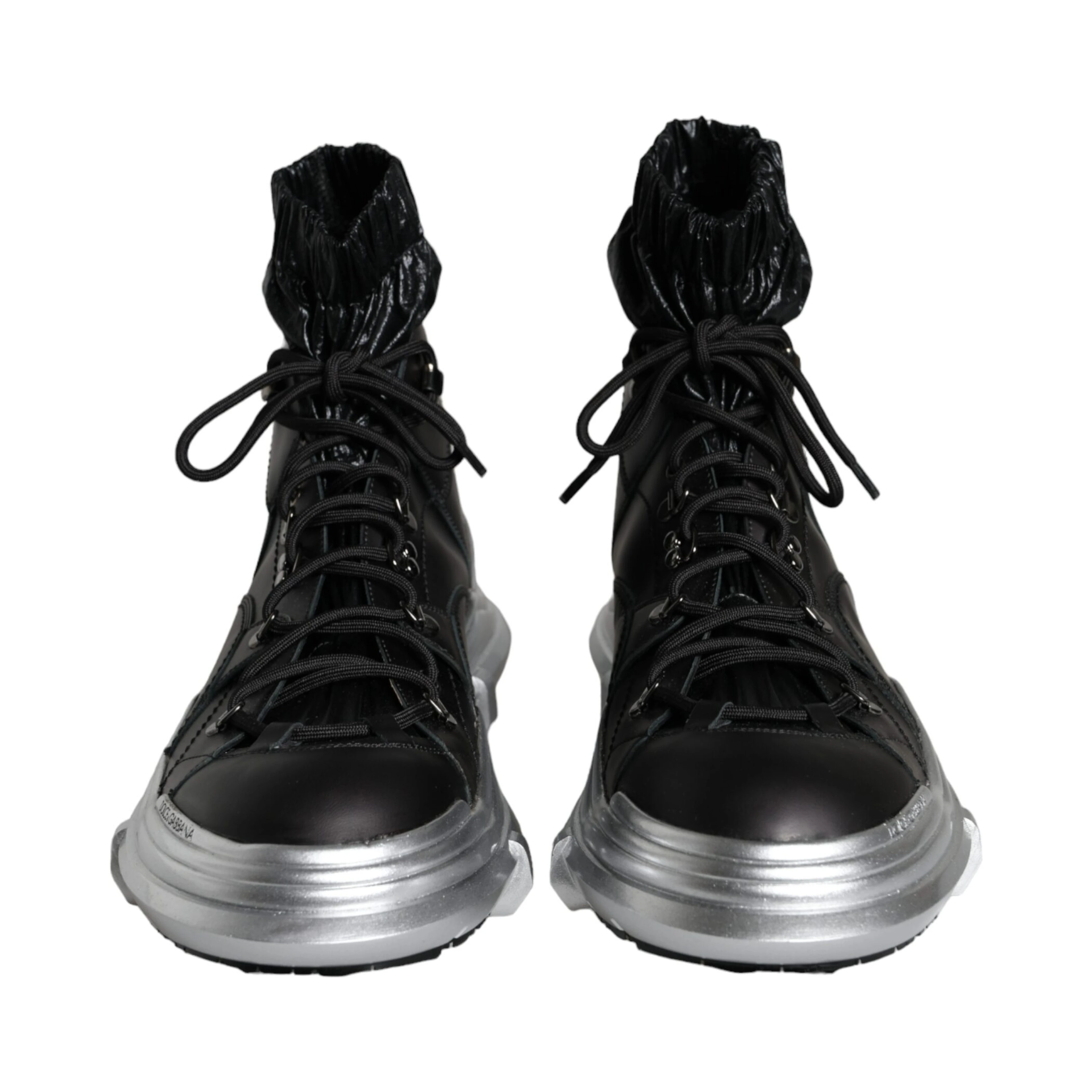 Black Nylon Galileo High Top Sneakers Shoes