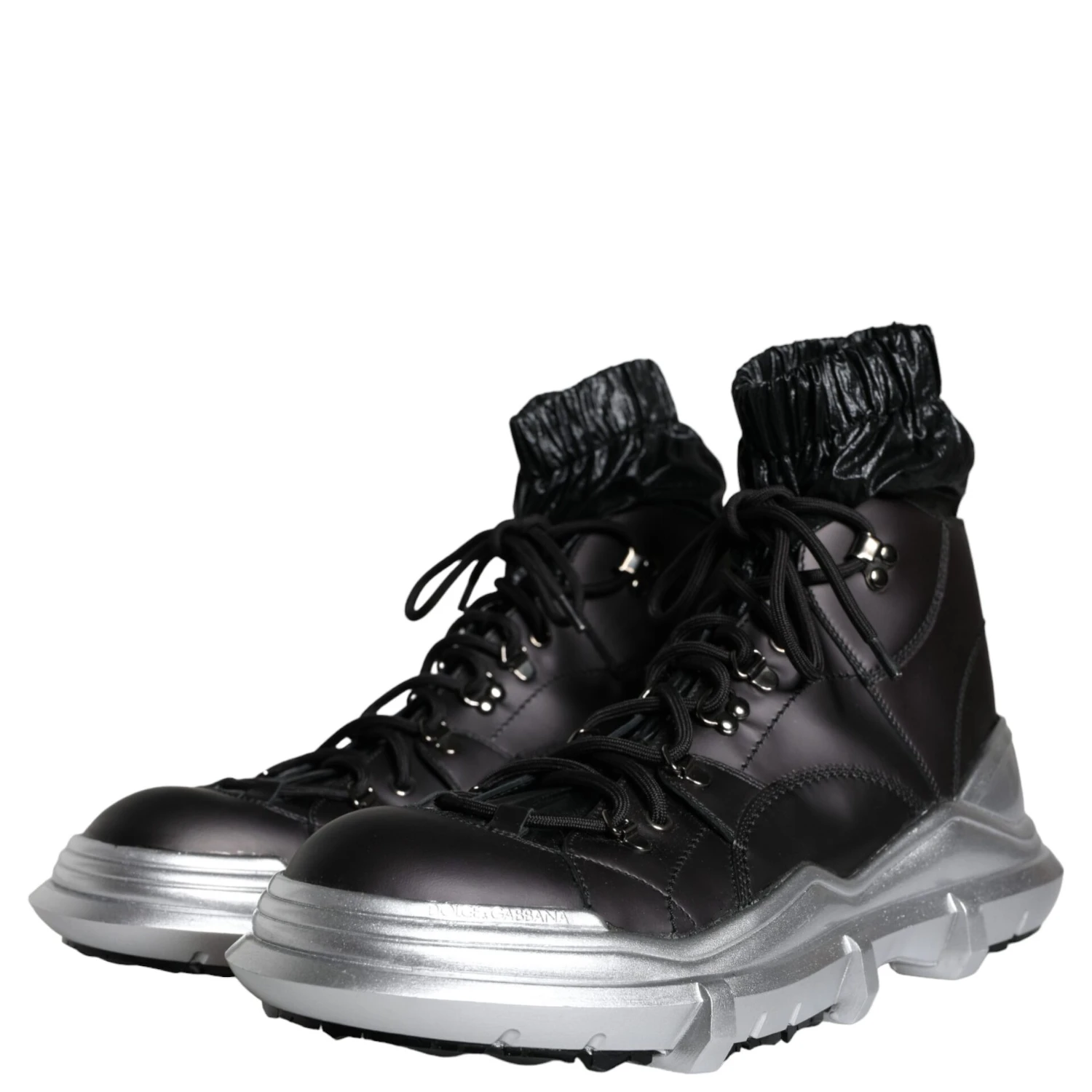 Black Nylon Galileo High Top Sneakers Shoes