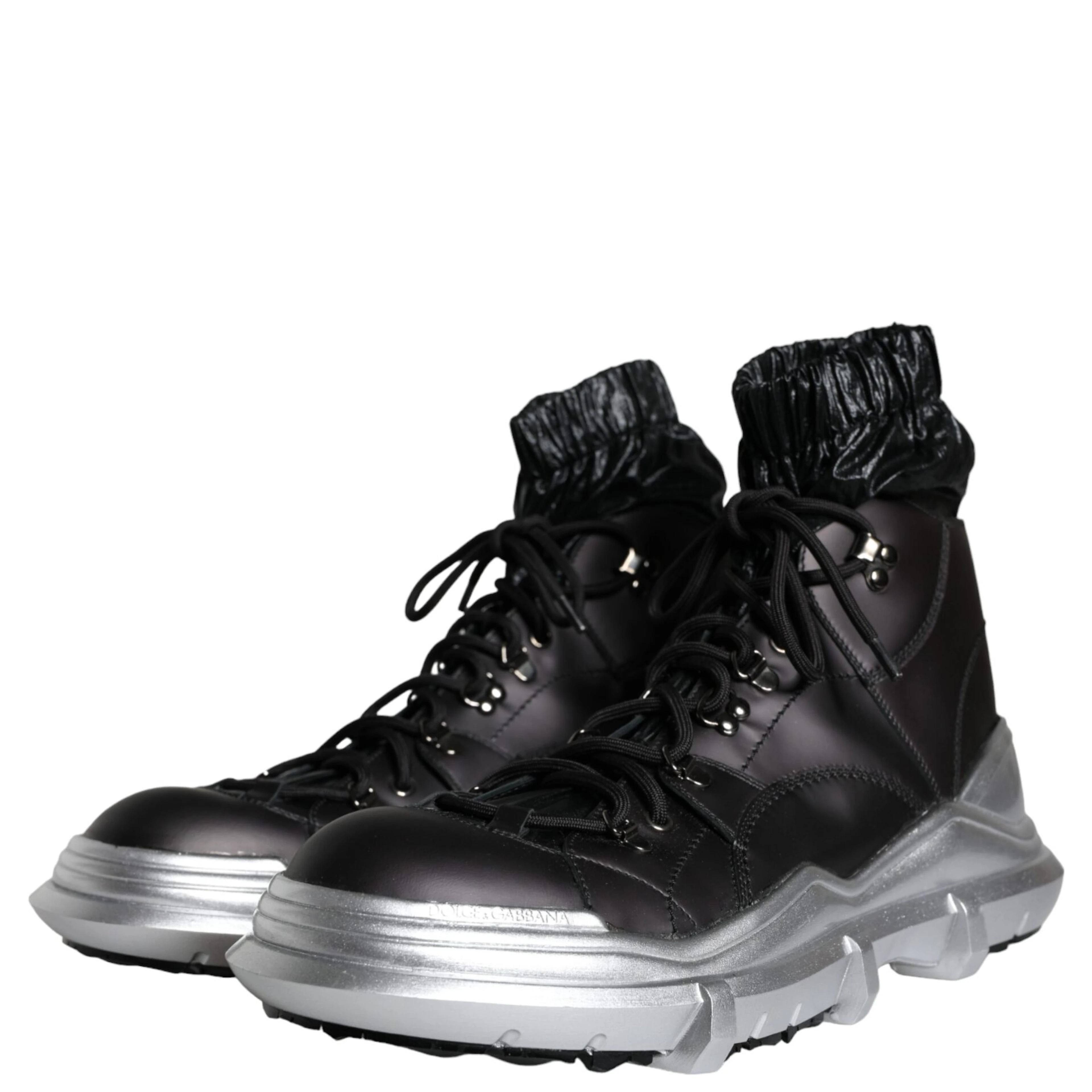 Black Nylon Galileo High Top Sneakers Shoes