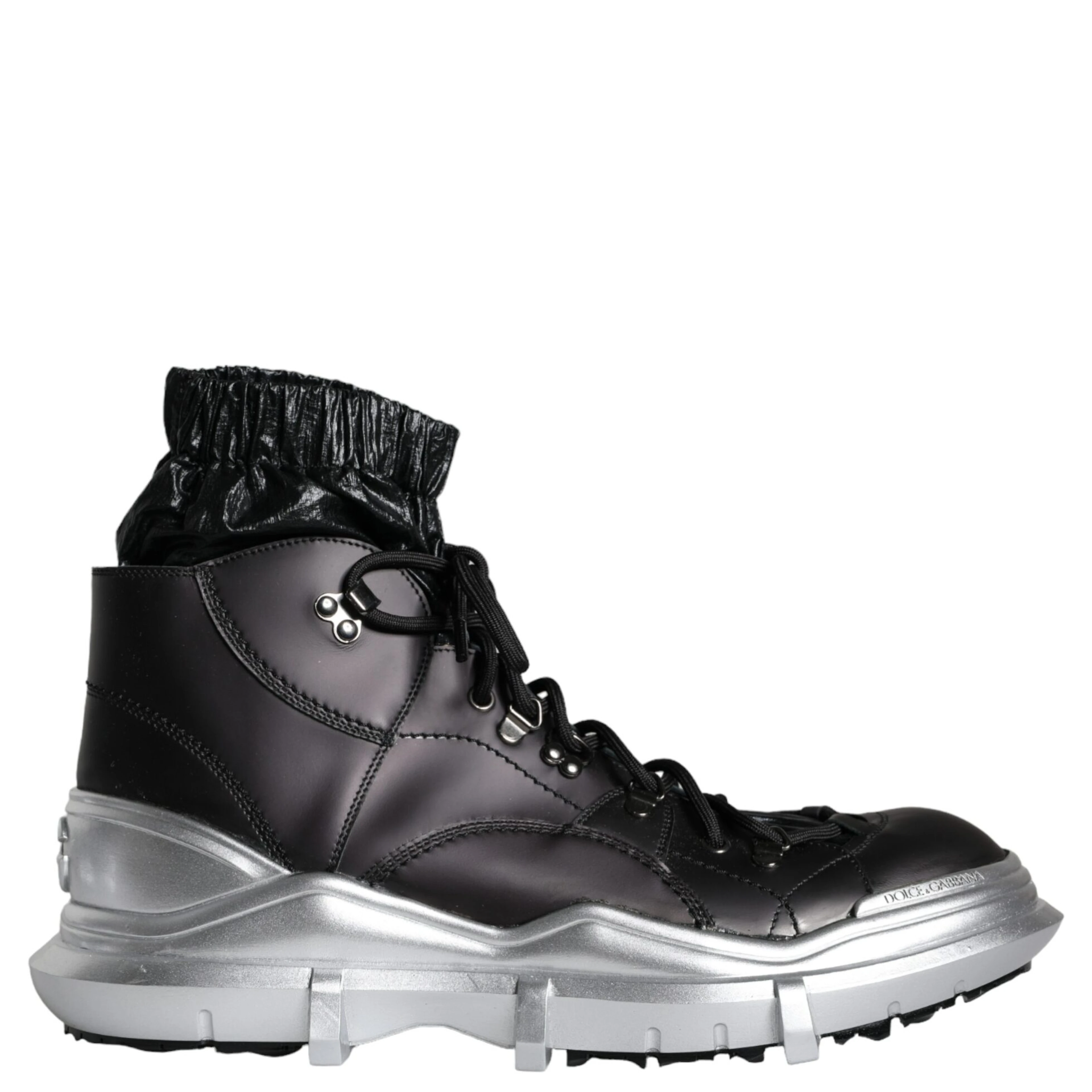 Black Nylon Galileo High Top Sneakers Shoes
