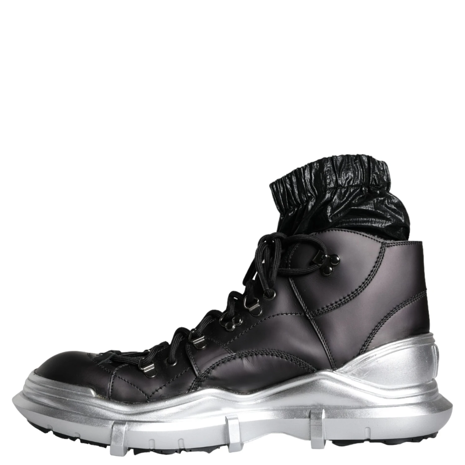 Black Nylon Galileo High Top Sneakers Shoes