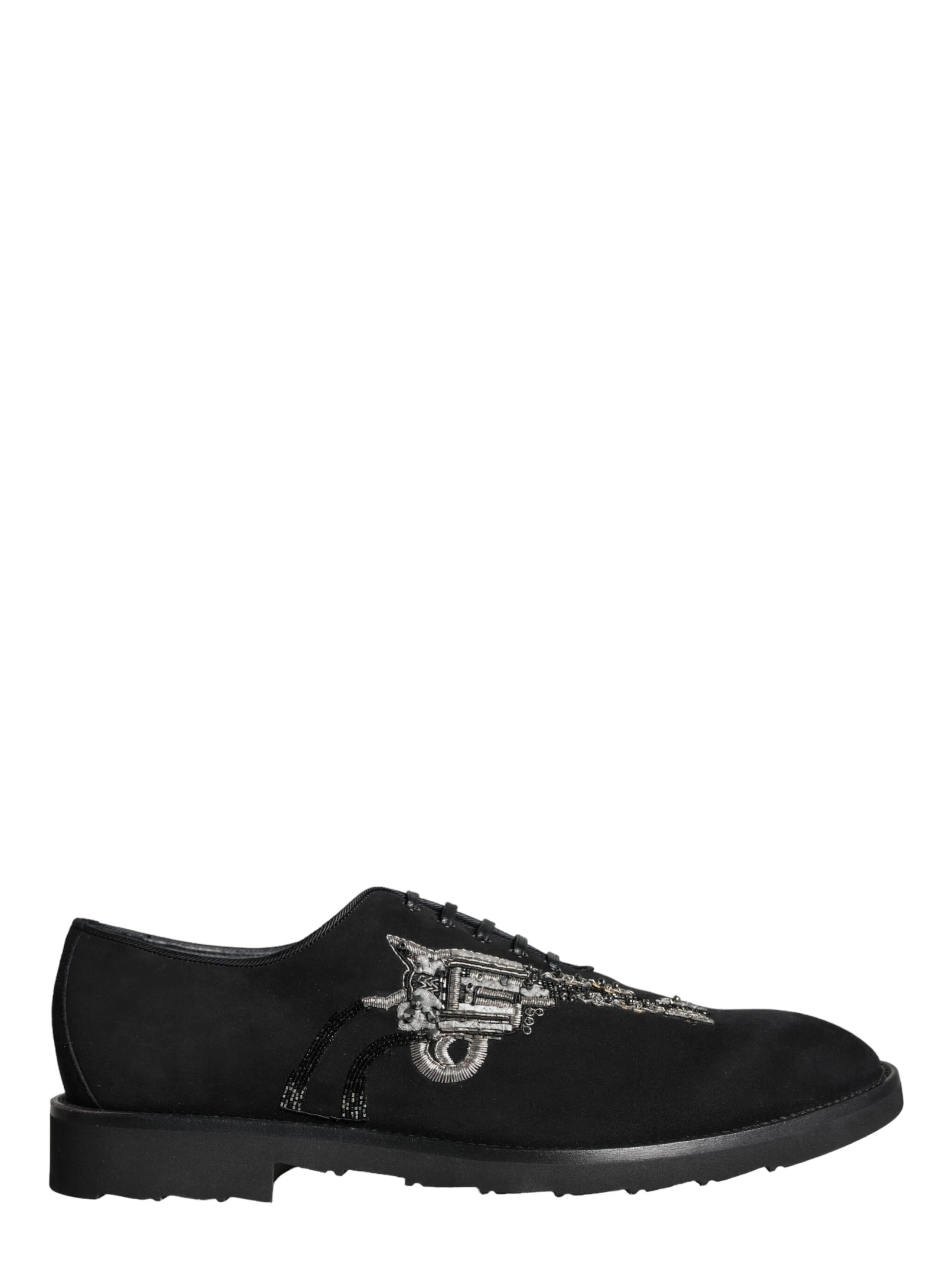 Black Suede Sicilia Lace Up Formal Shoes