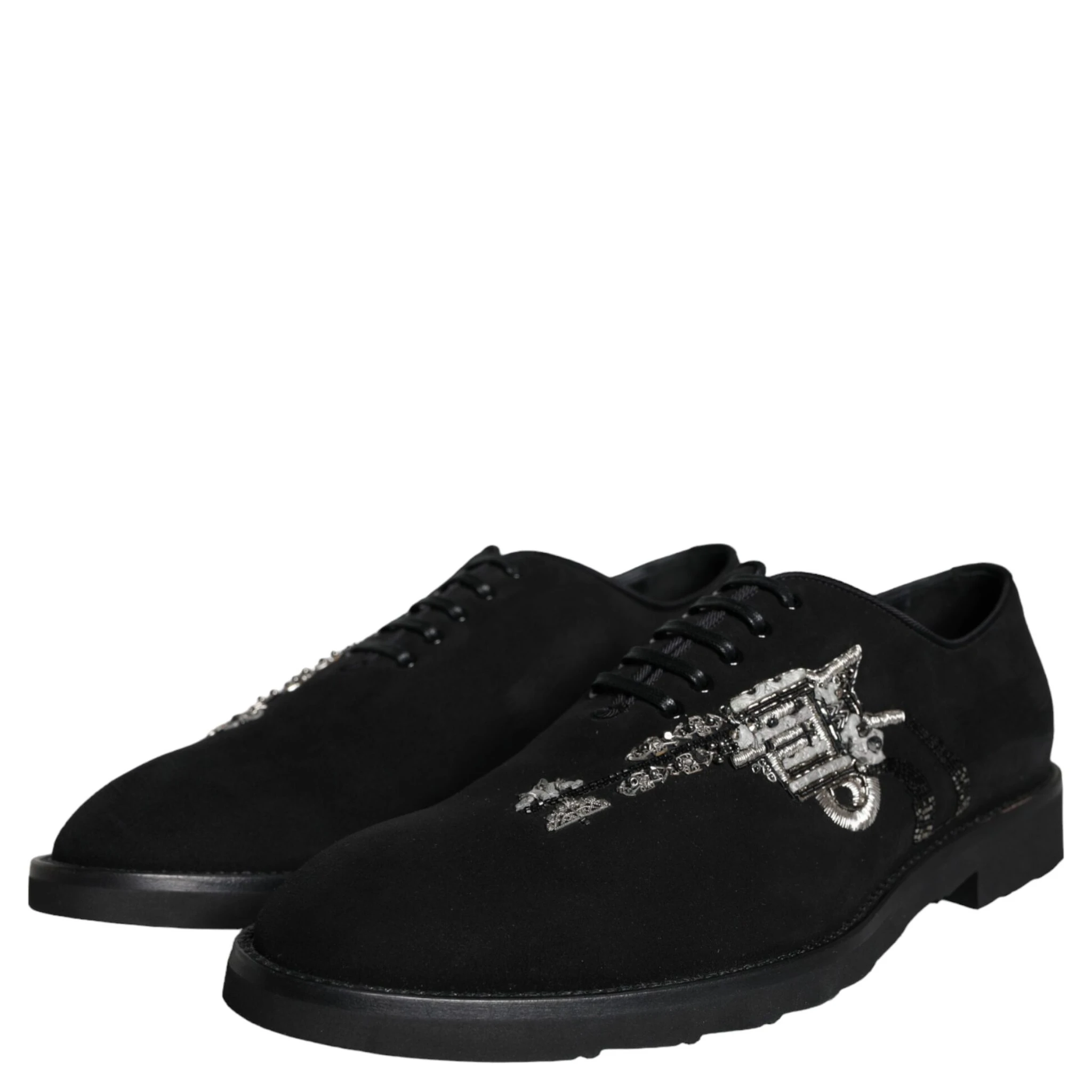Black Suede Sicilia Lace Up Formal Shoes