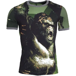 Green Gorilla Cotton Short Sleeves T-shirt