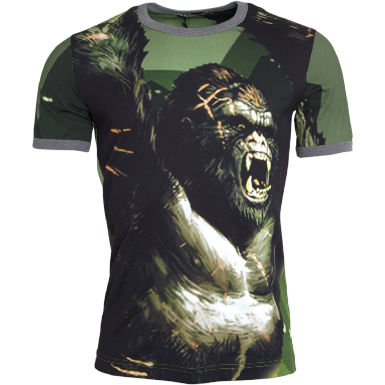 Green Gorilla Cotton Short Sleeves T-shirt