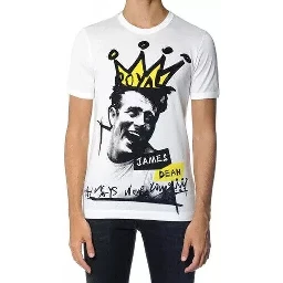 White Graphic Cotton Short Sleeves Men T-shirt