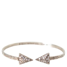 Arrow Crystal 925 Silver Bangle Bracelet Women