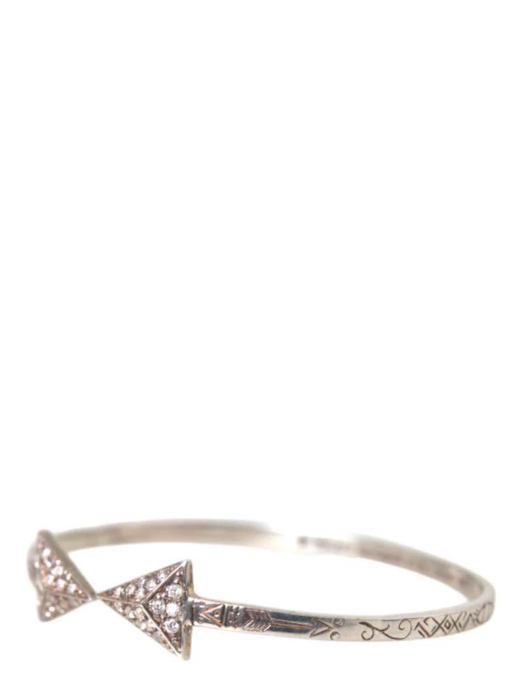 Arrow Crystal 925 Silver Bangle Bracelet Women alternative