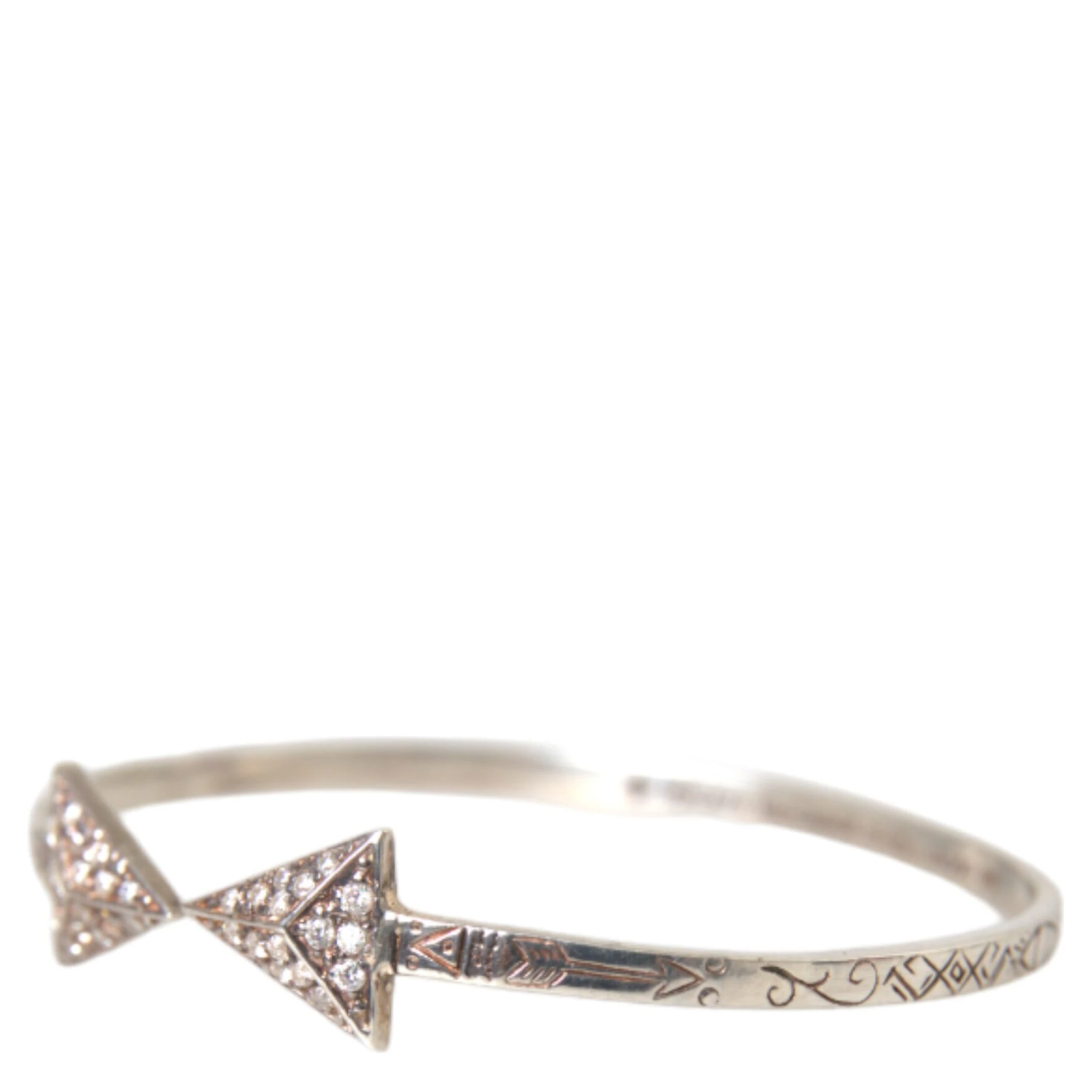 Arrow Crystal 925 Silver Bangle Bracelet Women
