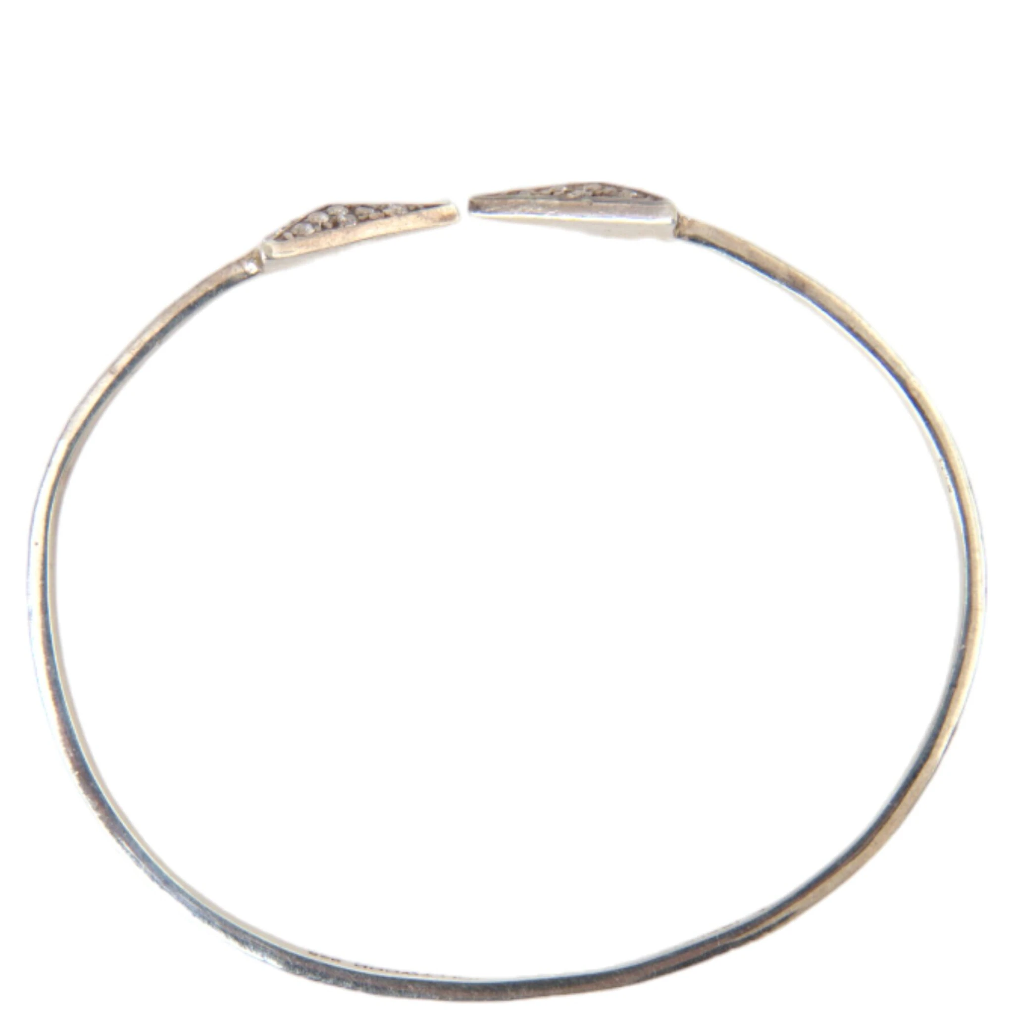 Arrow Crystal 925 Silver Bangle Bracelet Women
