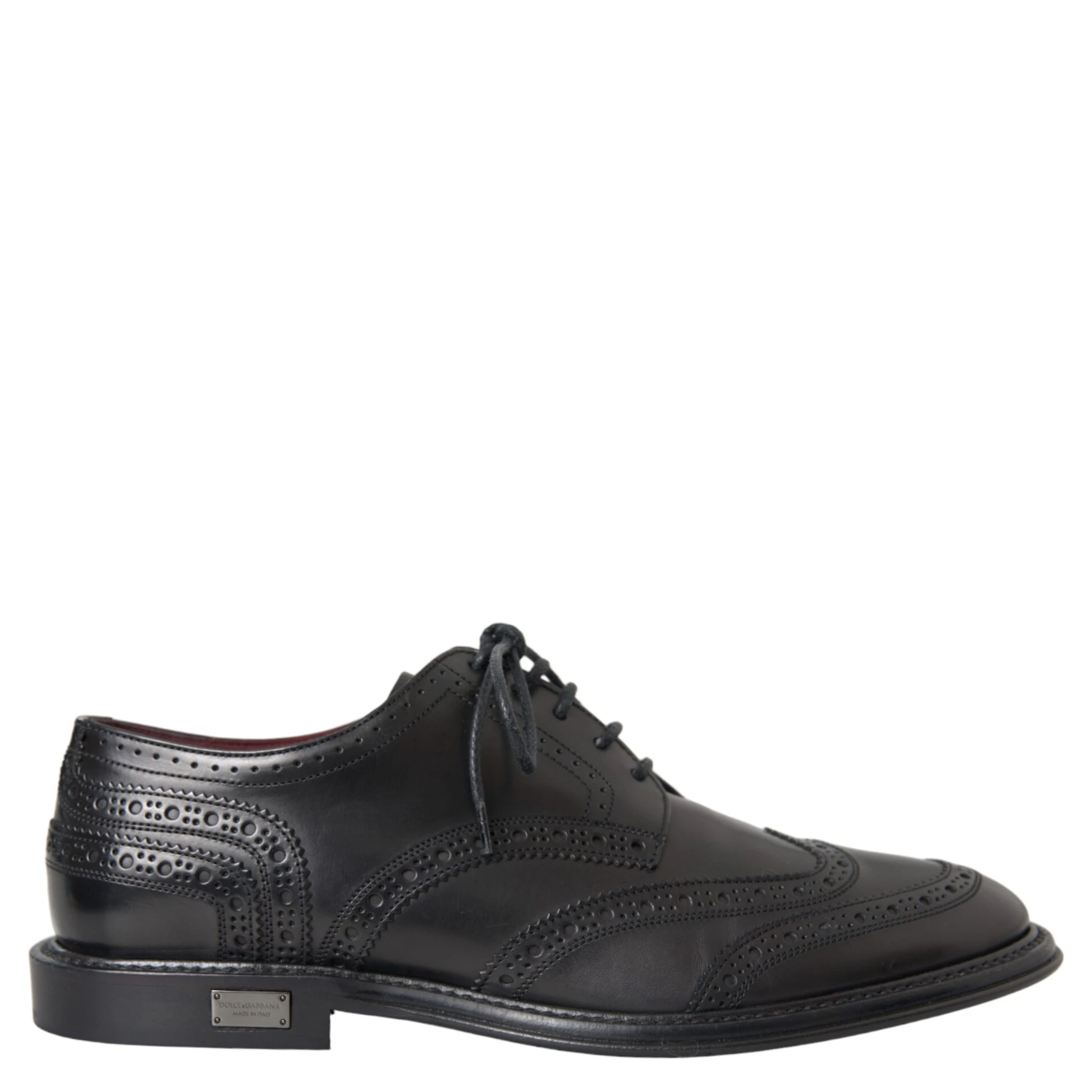 Black Leather Oxford Wingtip Formal Men Shoes