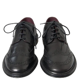 Black Leather Oxford Wingtip Formal Men Shoes