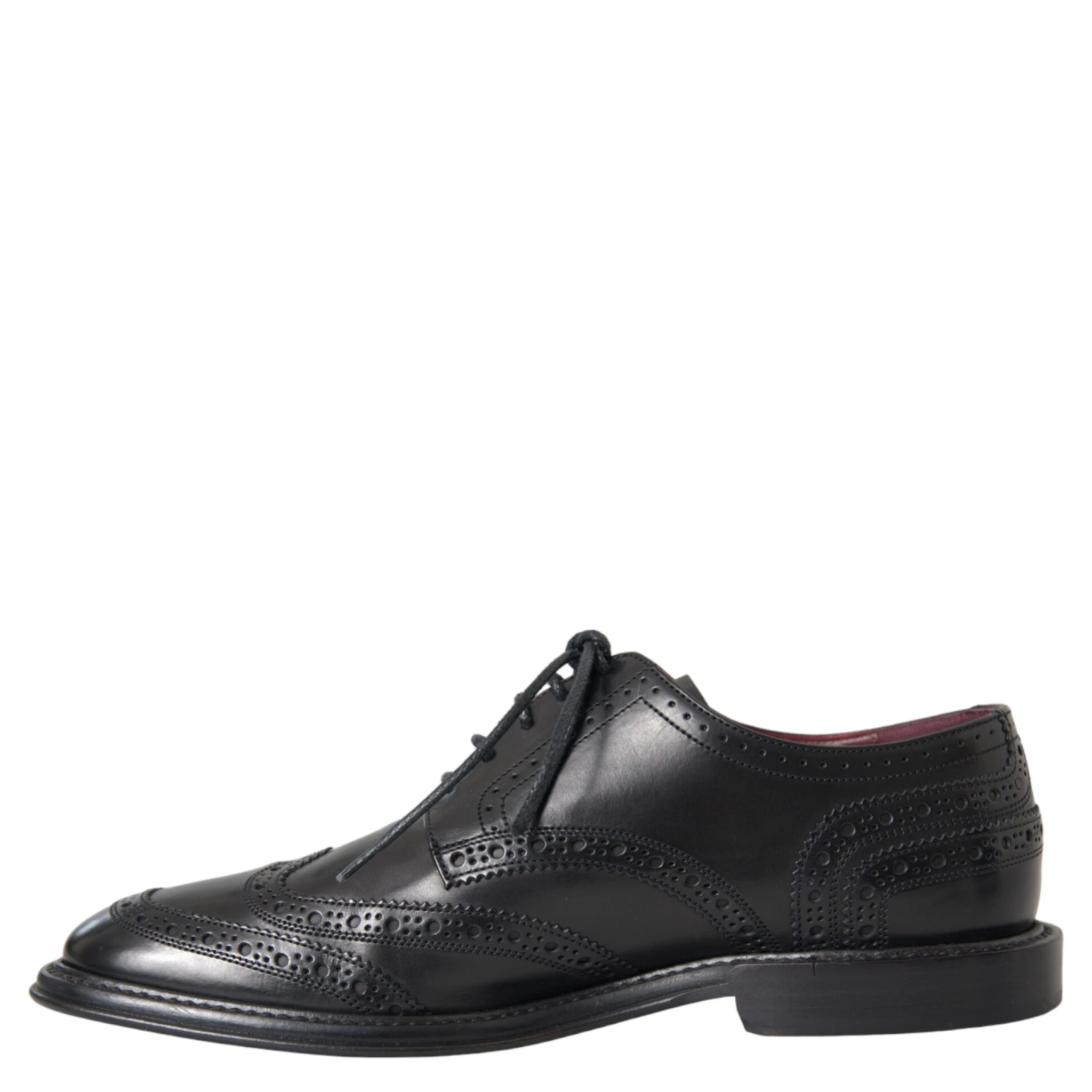 Black Leather Oxford Wingtip Formal Men Shoes