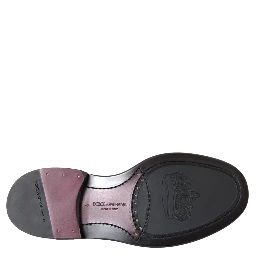 Black Leather Oxford Wingtip Formal Men Shoes