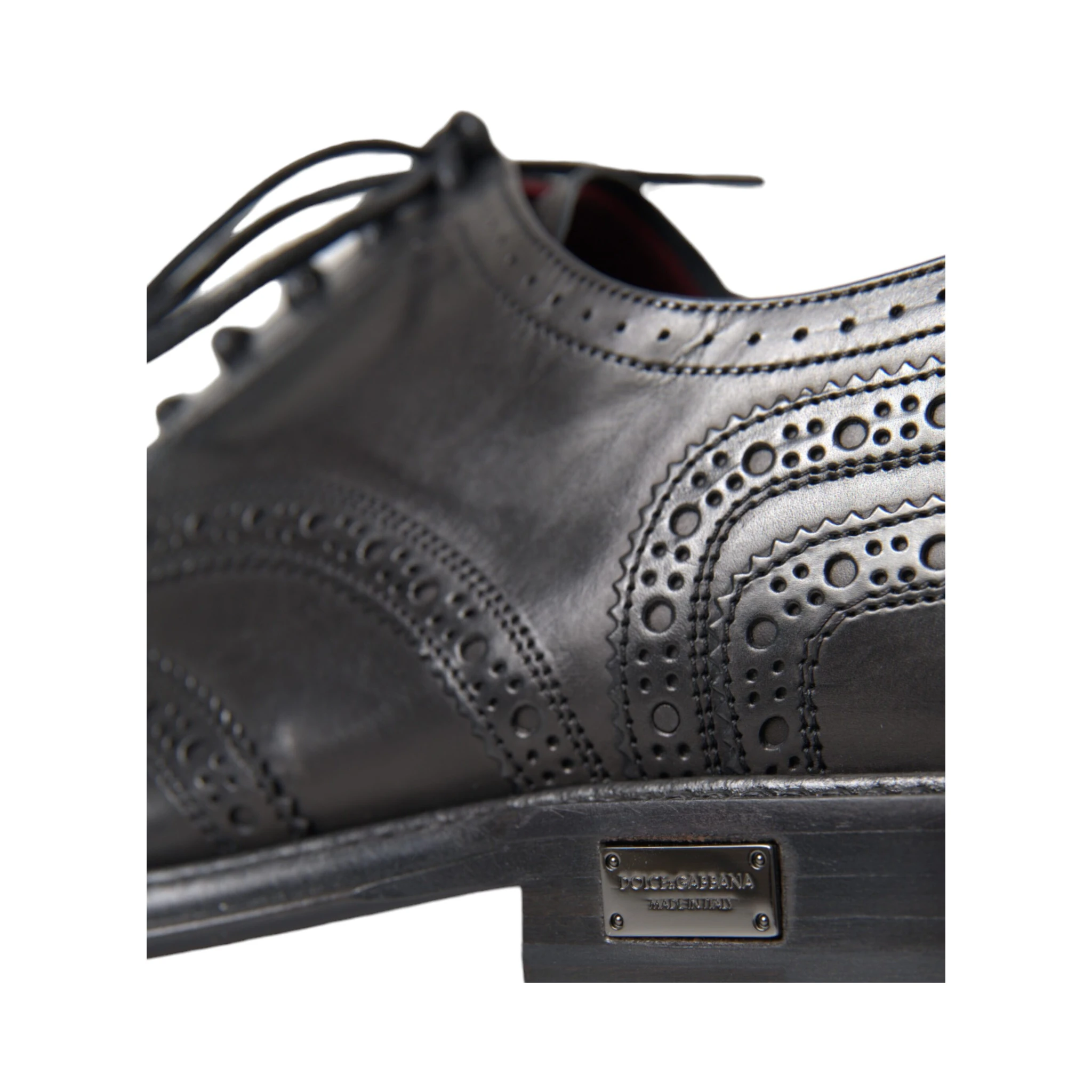 Black Leather Oxford Wingtip Formal Men Shoes