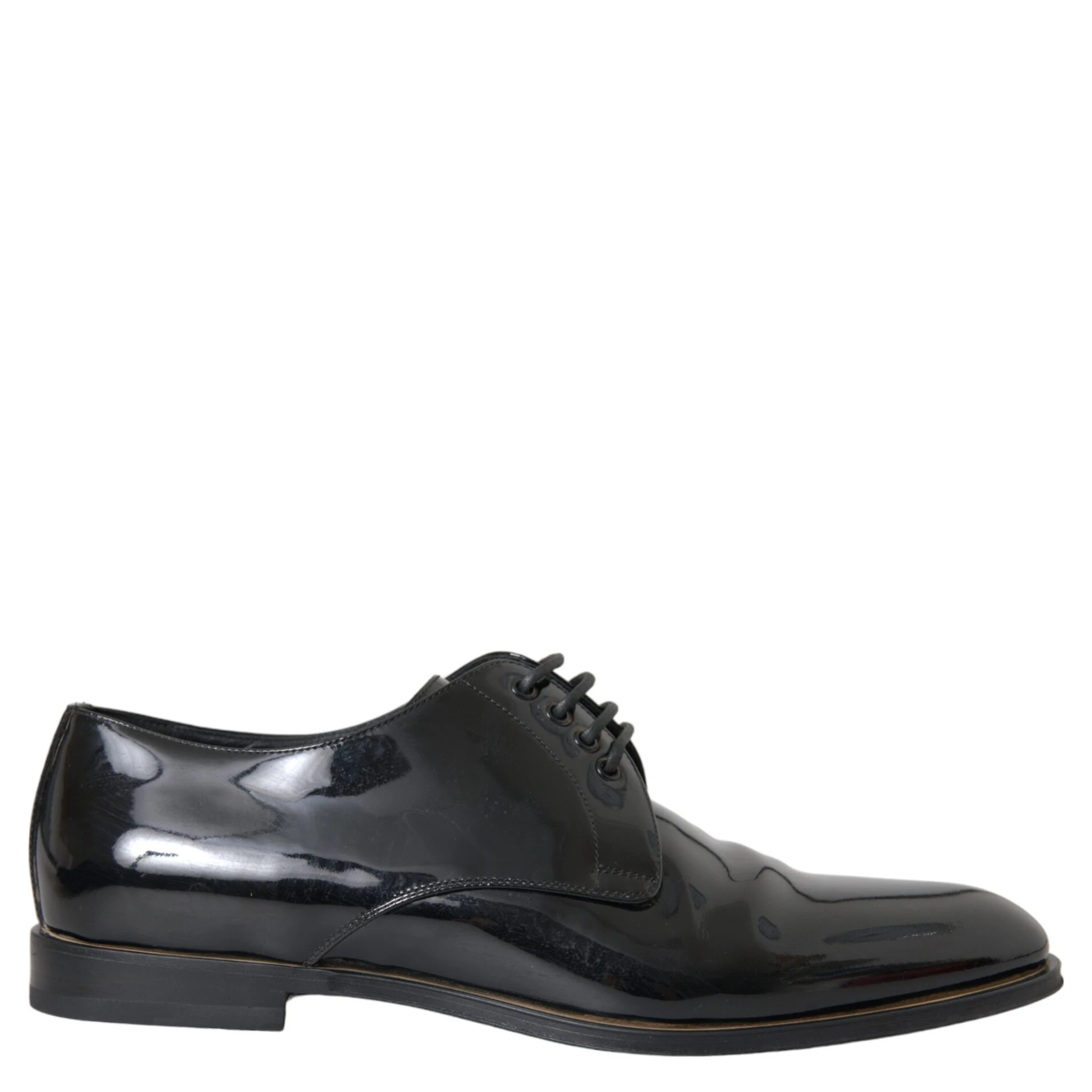 Black Patent Leather Derby Formal Dress Shoes