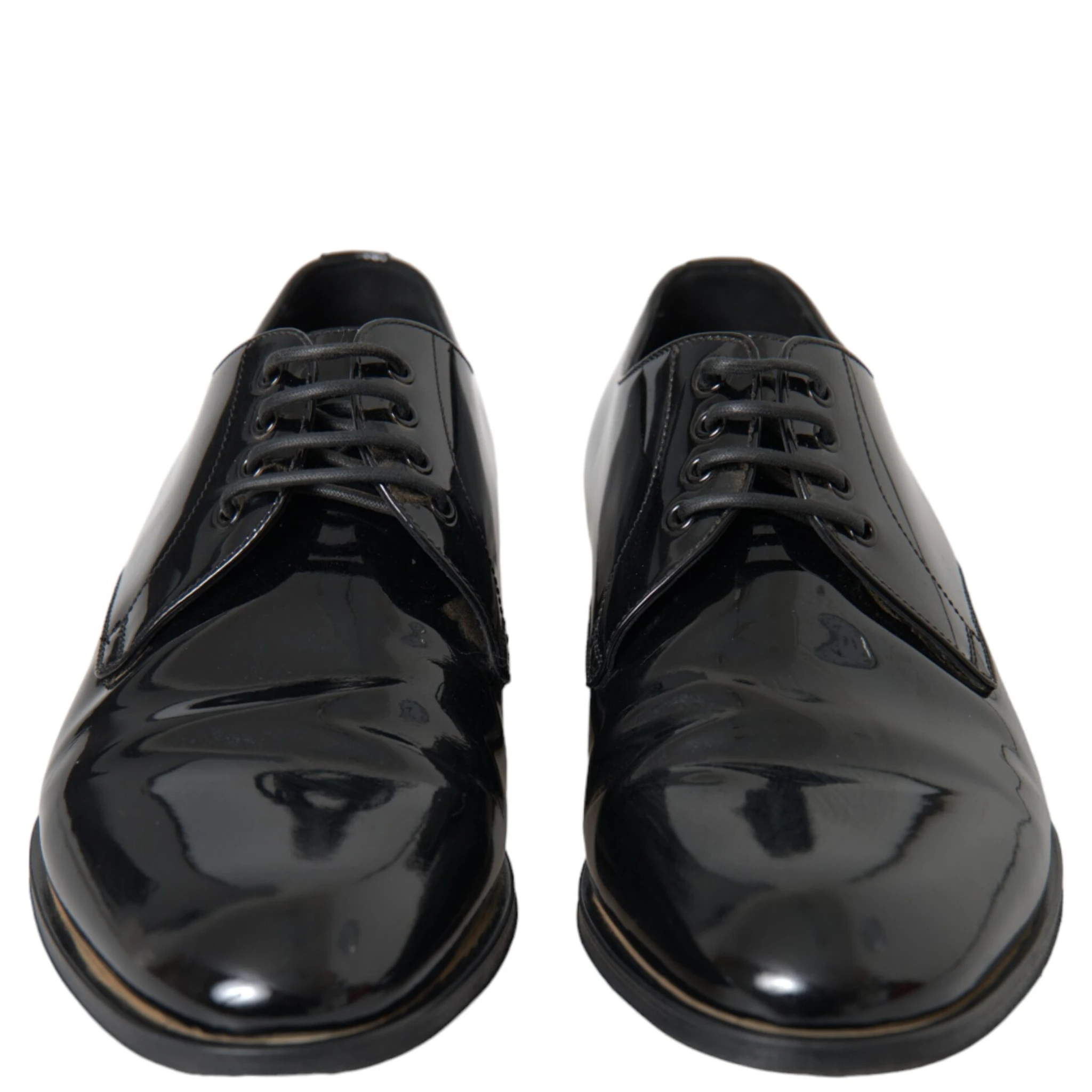 Black Patent Leather Derby Formal Dress Shoes