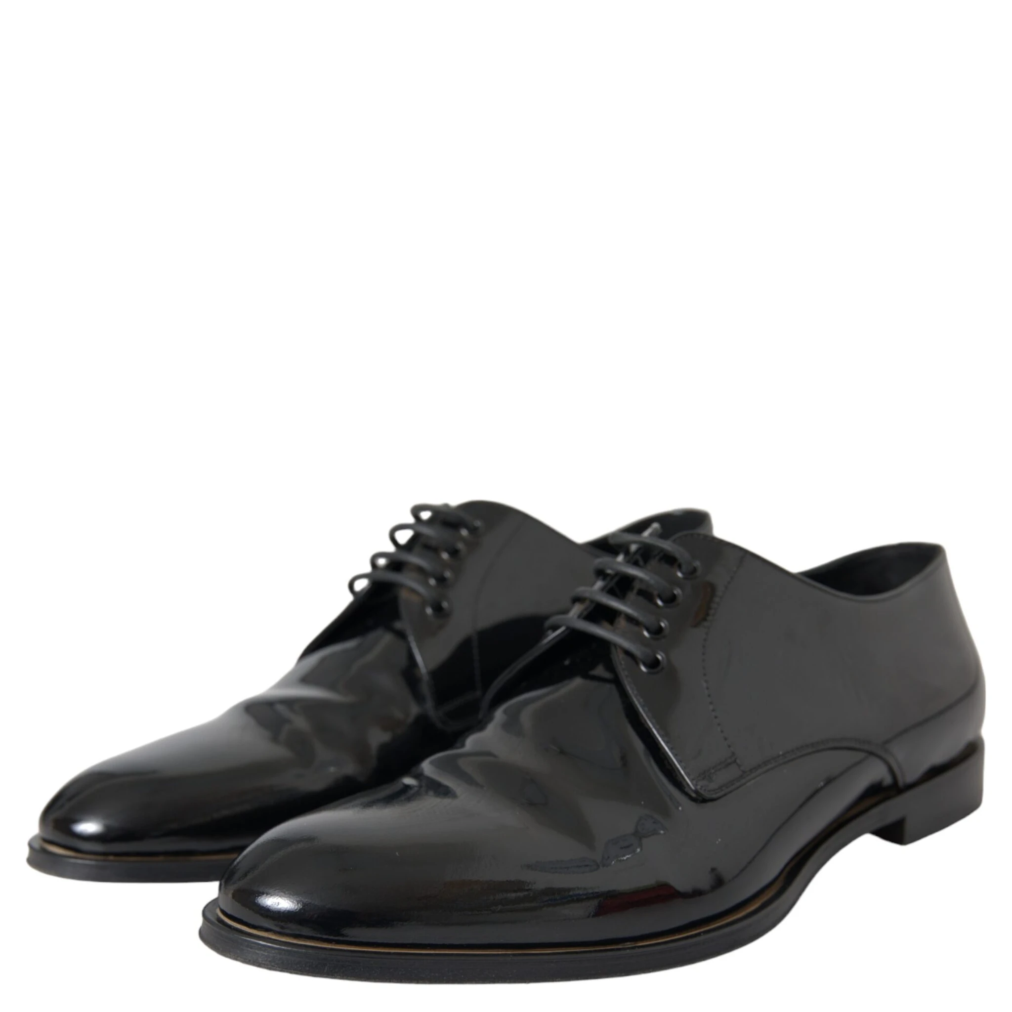 Black Patent Leather Derby Formal Dress Shoes