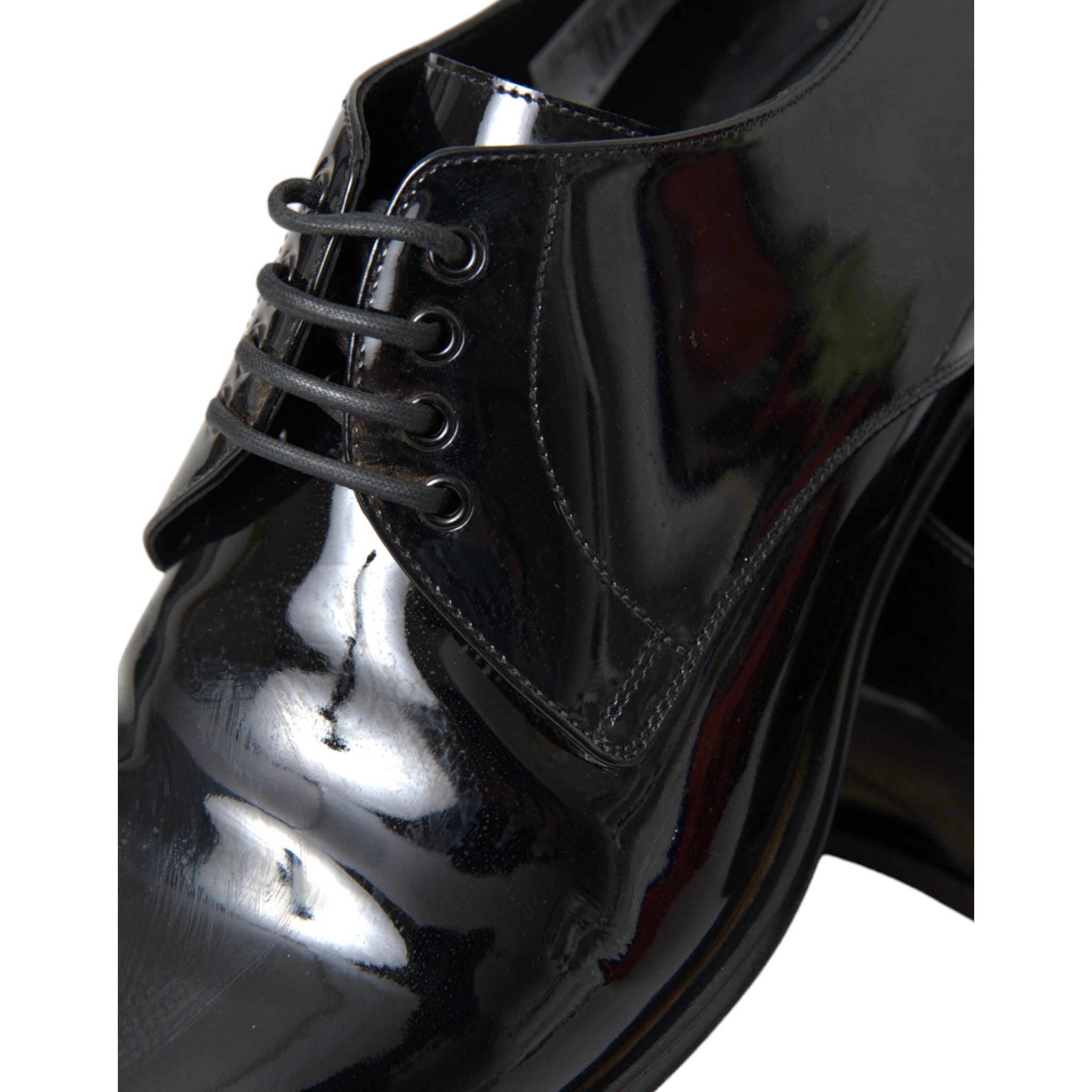Black Patent Leather Derby Formal Dress Shoes