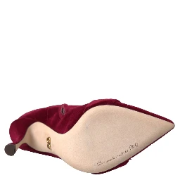 Dark Red Velvet Devotion Buckle Boots Shoes