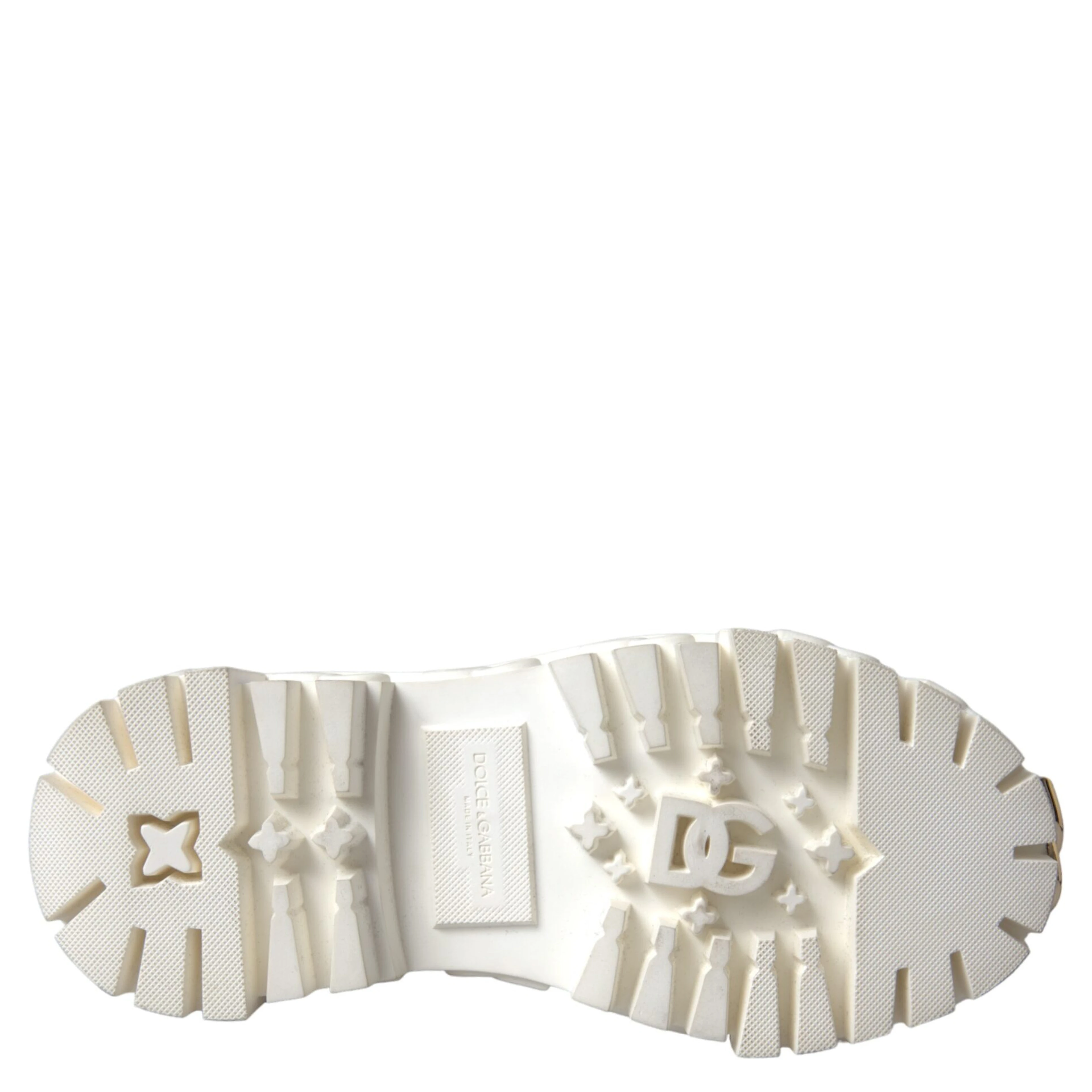 White Leather Rubber Logo Ankle Boots Shoes