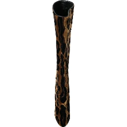 Brown Giraffe Velvet Leather Boots Shoes